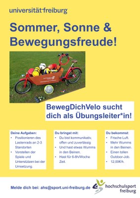 Das BewegDichVelo sucht dich als Übungsleiter*in!