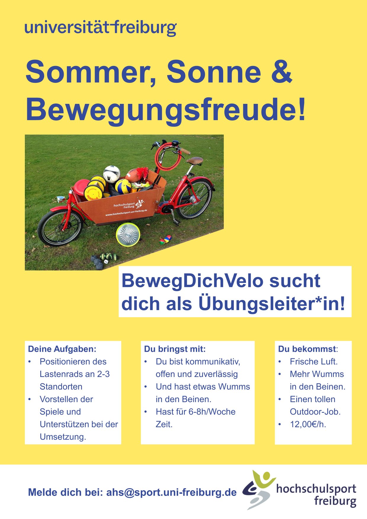 Das BewegDichVelo sucht dich als Übungsleiter*in!