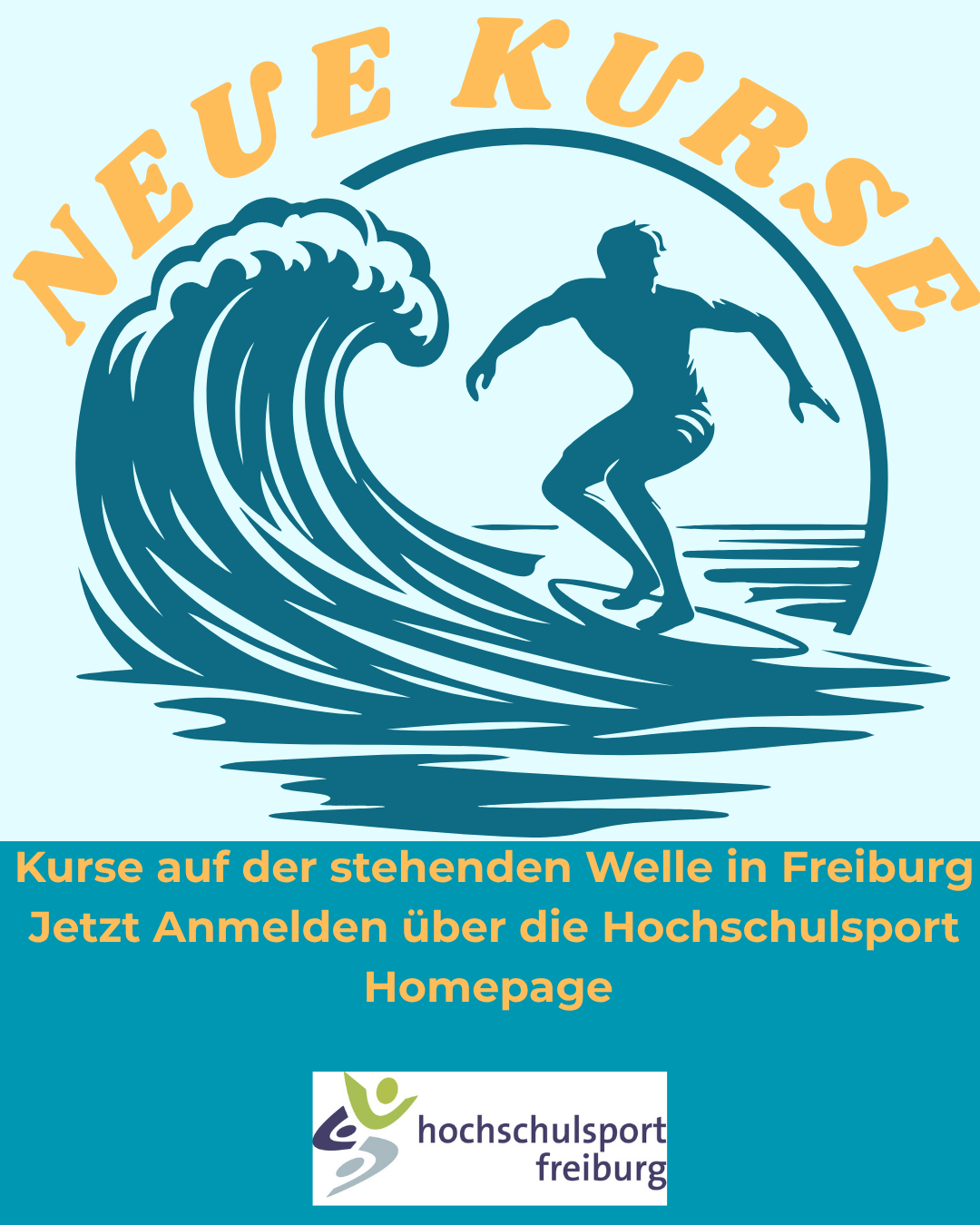 Neues Surf-Angebot beim Hochschulsport Freiburg!